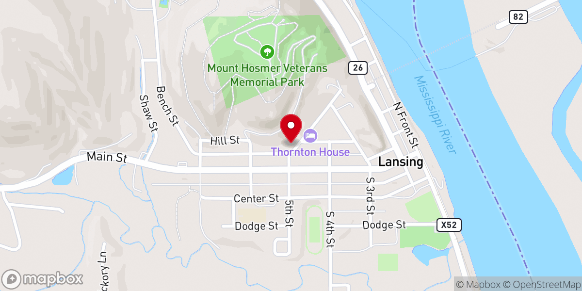 Map showing location of Our Savior Lutheran Church