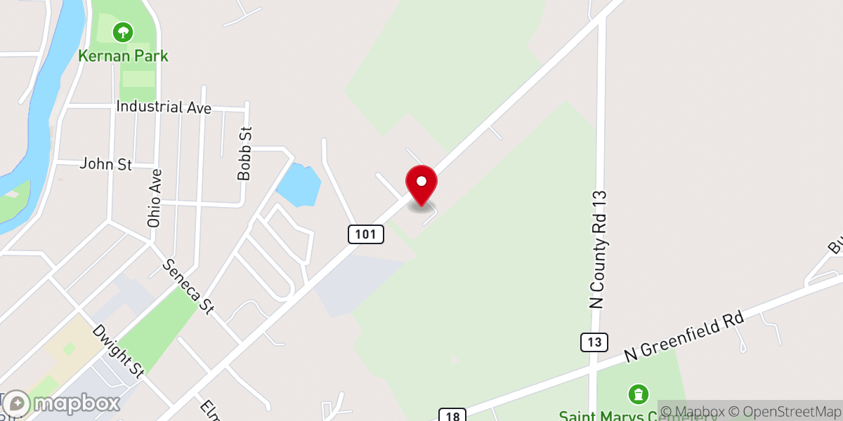 Map showing location of Grace Baptist Church