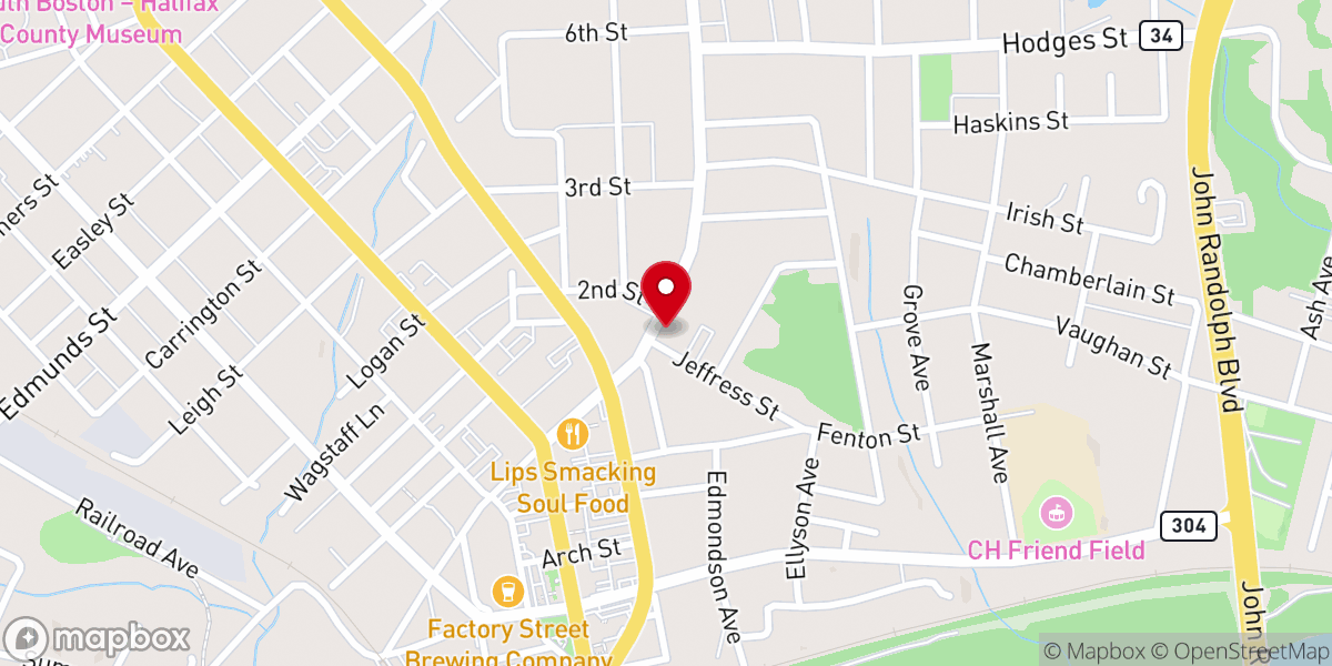 Map showing location of Main Street United Methodist