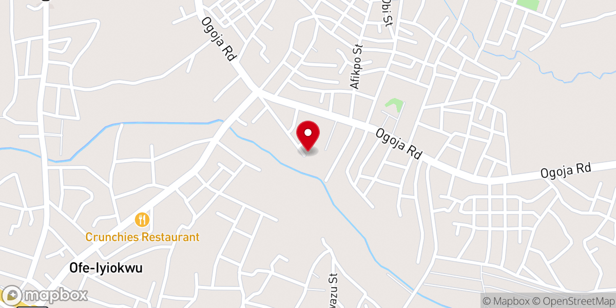 Map showing location of Triumphant True Worshippers Assembly Church
