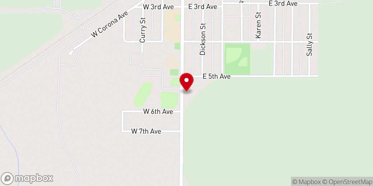 Map showing location of Our Lady of Lourdes Catholic Church