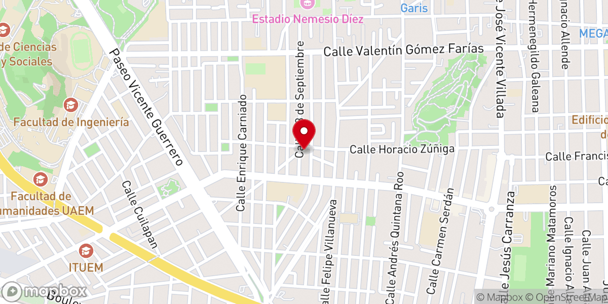 Map showing location of Parroquia de Nuestra Señora de los Desamparados
