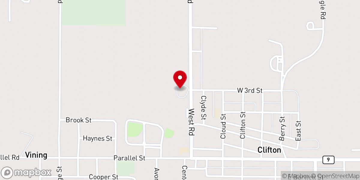 Map showing location of Faith United Presbyterian Church