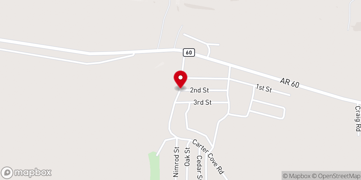 Map showing location of Plainview Methodist Church