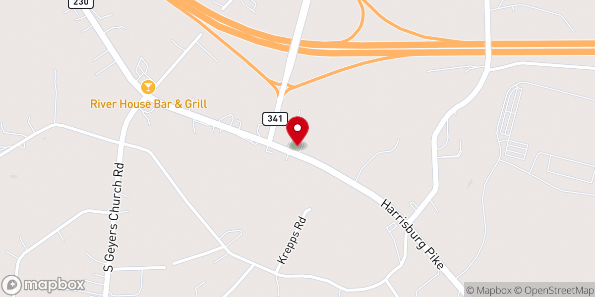Map showing location of Swatara Hill Church-Brethren