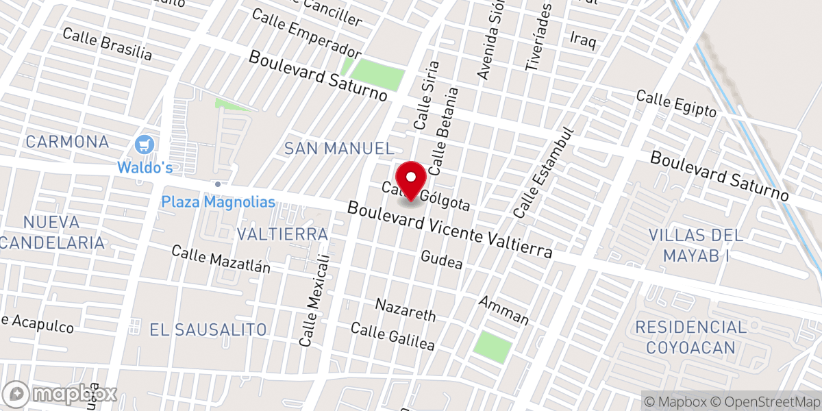Map showing location of Parroquia Parroquia de San Felipe de Jesús