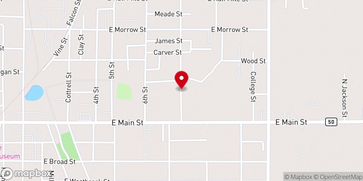 Map showing location of Davidson Chapel Christian Methodist Episcopal Church
