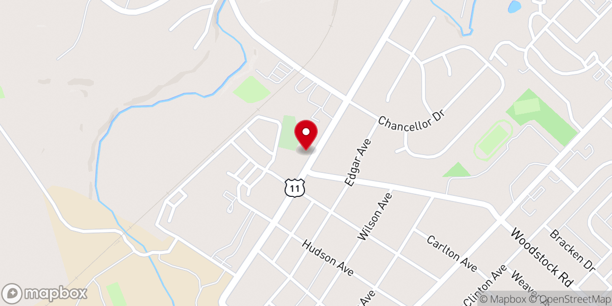 Map showing location of Chambersburg Mennonite Church