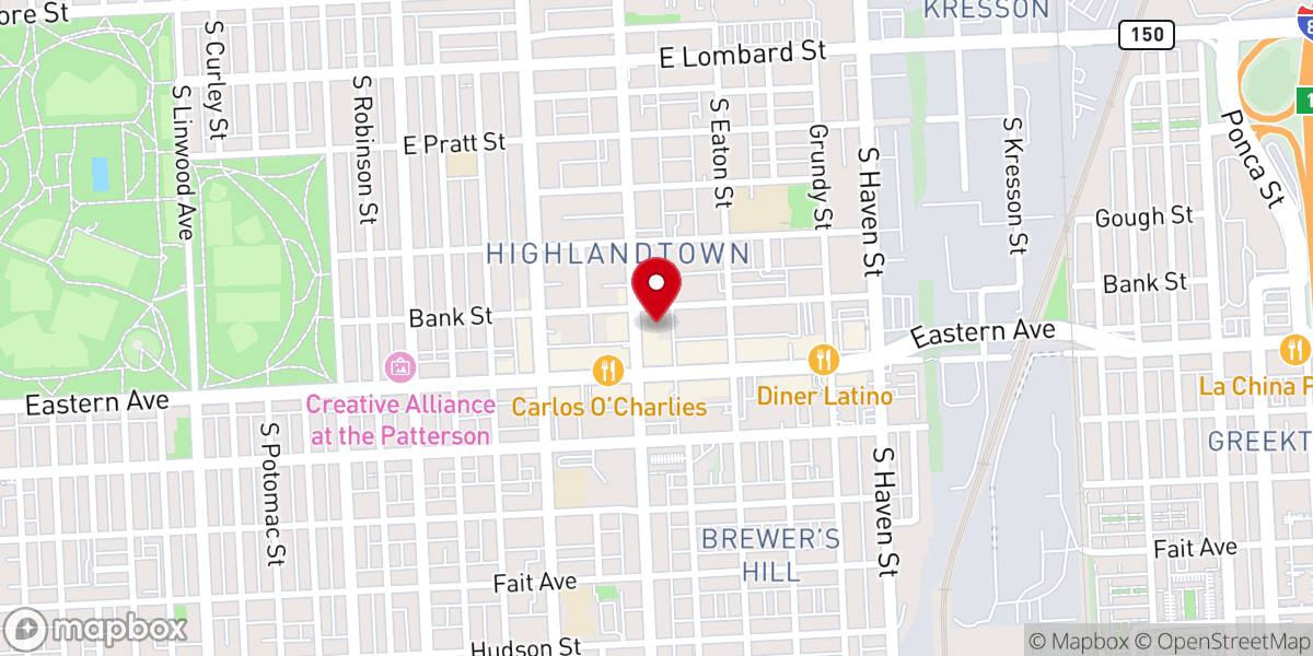 Map showing location of Radical City Baltimore