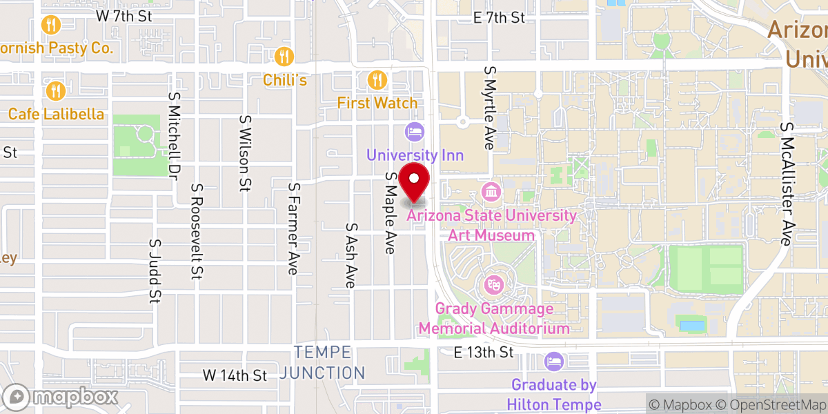 Map showing location of Coastal Church Arizona