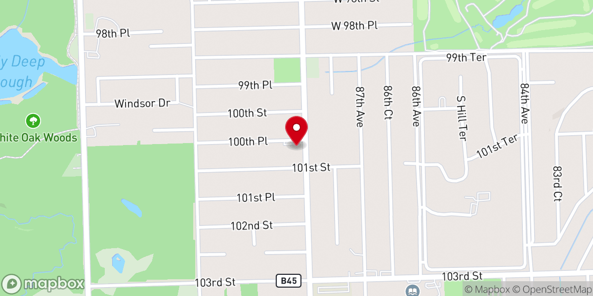 Map showing location of Savior Divine Lutheran Church