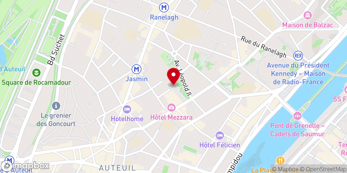 Map showing location of Chapelle Sainte-Thérèse