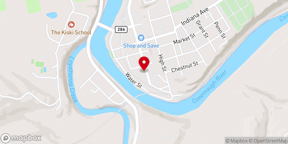 Map showing location of Pentecostal Free Gospel Church