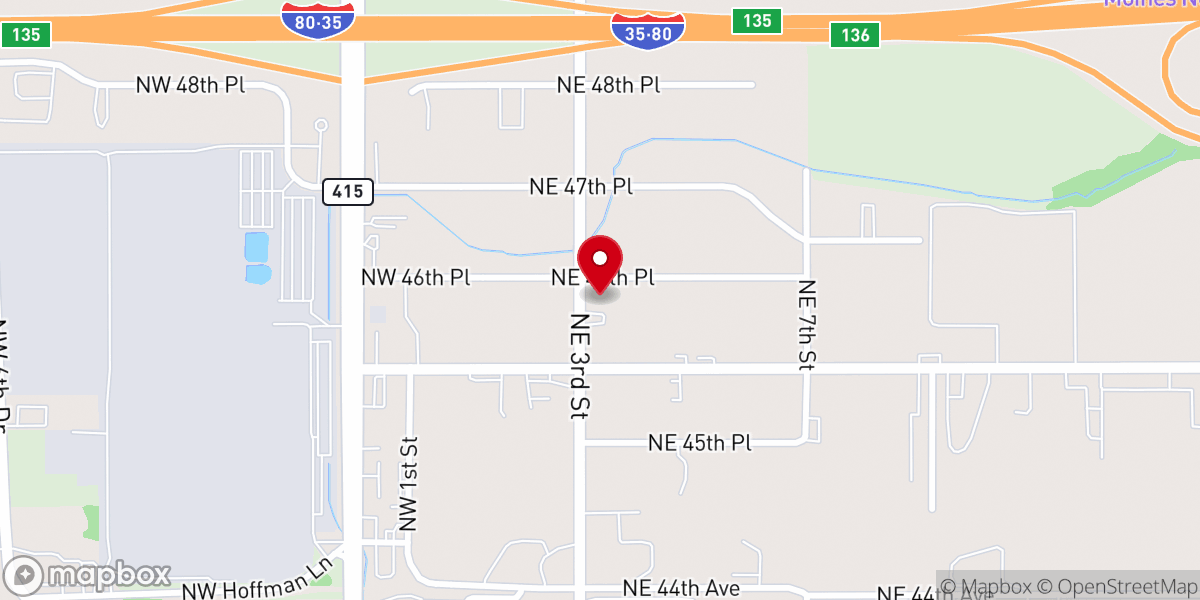 Map showing location of Heartland Christian Fellowship
