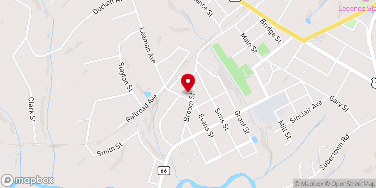 Map showing location of Heritage Wesleyan Church