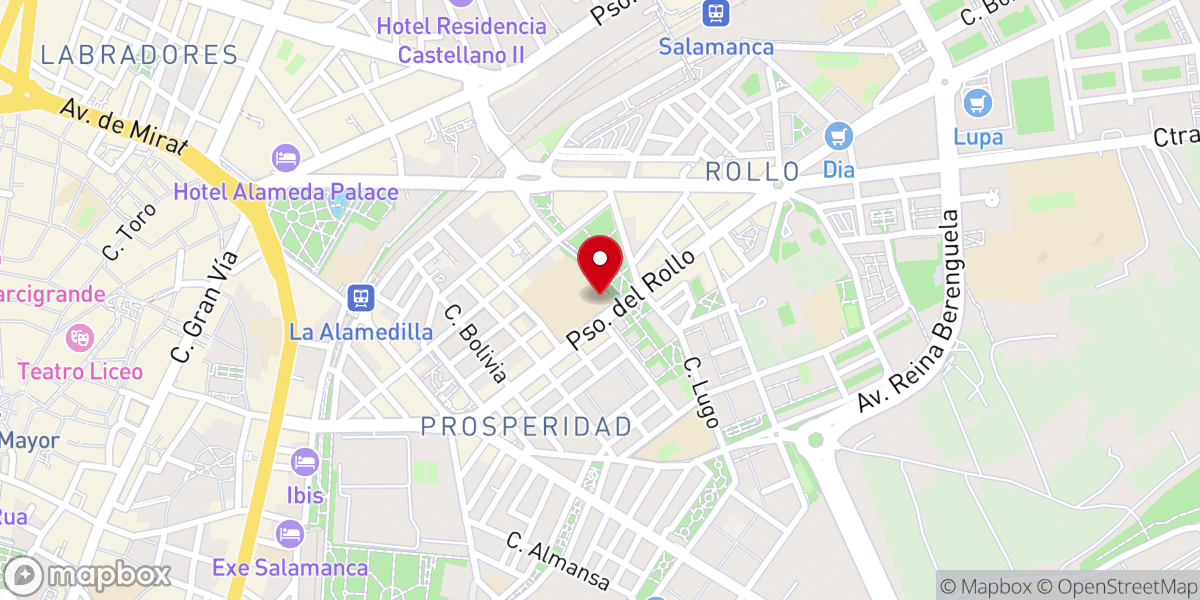 Map showing location of Parroquia de San Isidro
