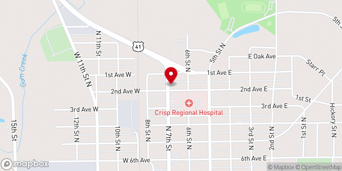 Map showing location of Church of God of Prophecy