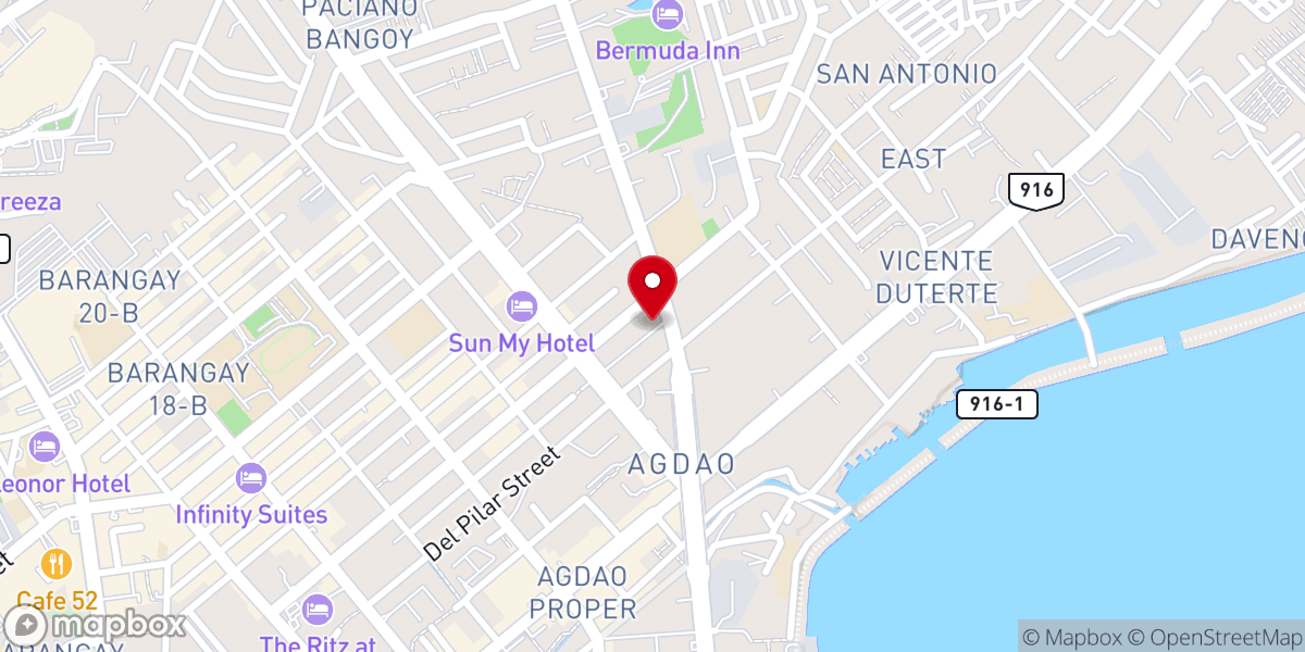 Map showing location of Joyful Assembly of God Church