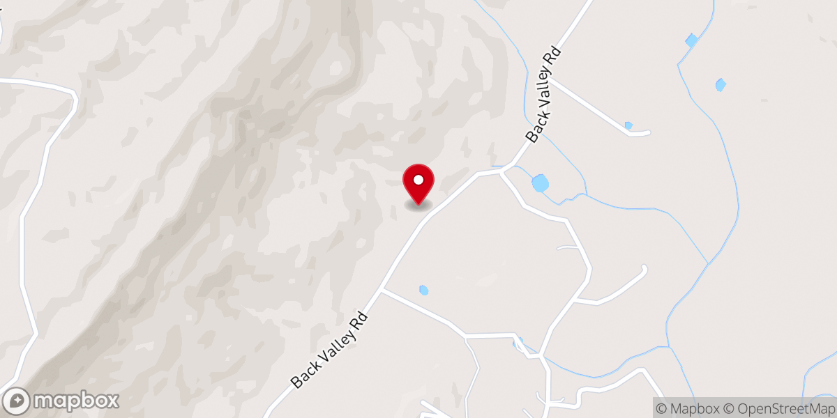 Map showing location of Valley Grove Church