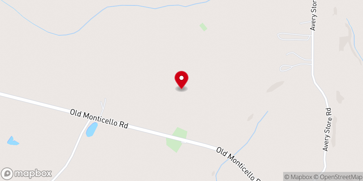 Map showing location of Antioch Primitive Baptist Church