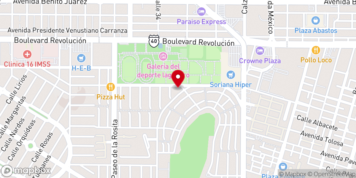Map showing location of Parroquia de la Encarnación