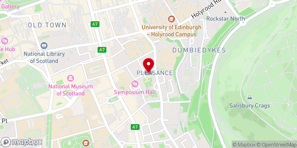 Map showing location of Edinburgh City Salvation Army