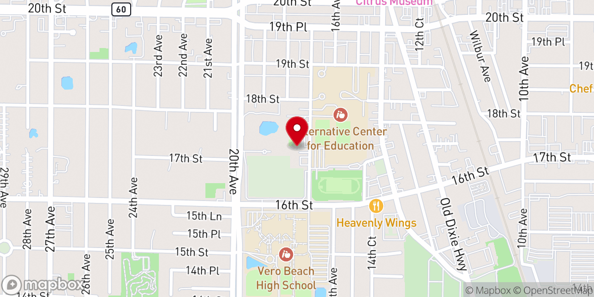 Map showing location of Christ Church Vero Beach Inc