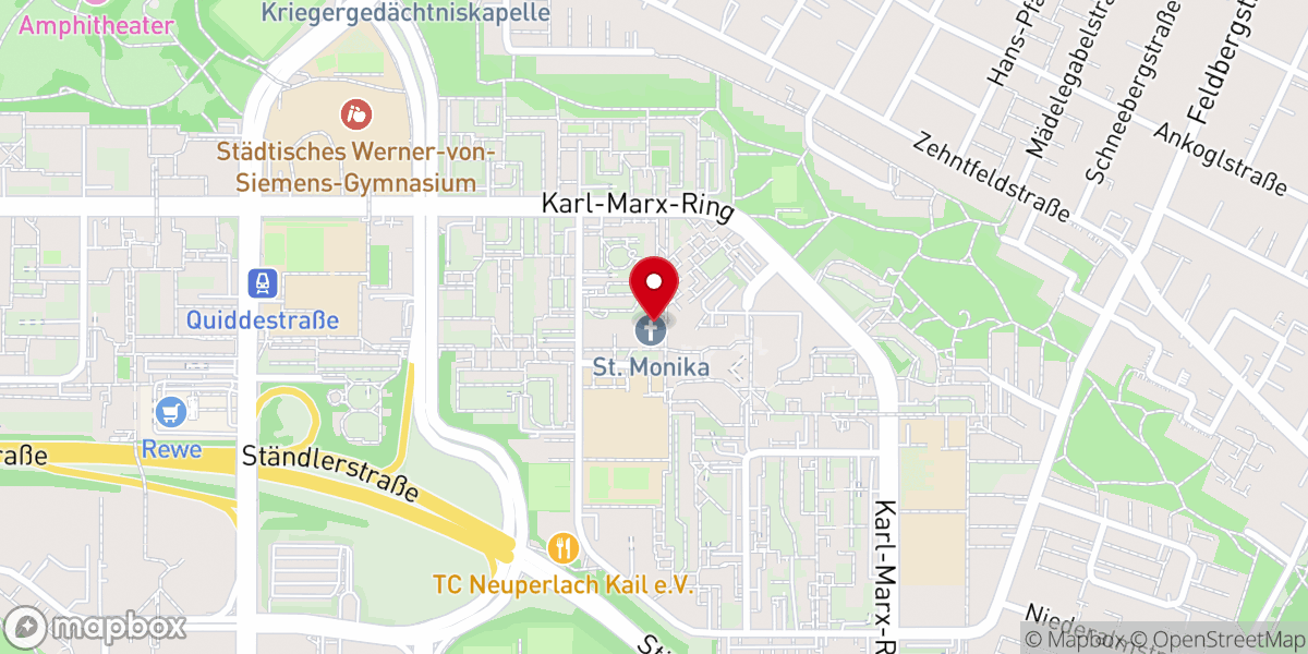 Map showing location of Kirchenzentrum St. Monika