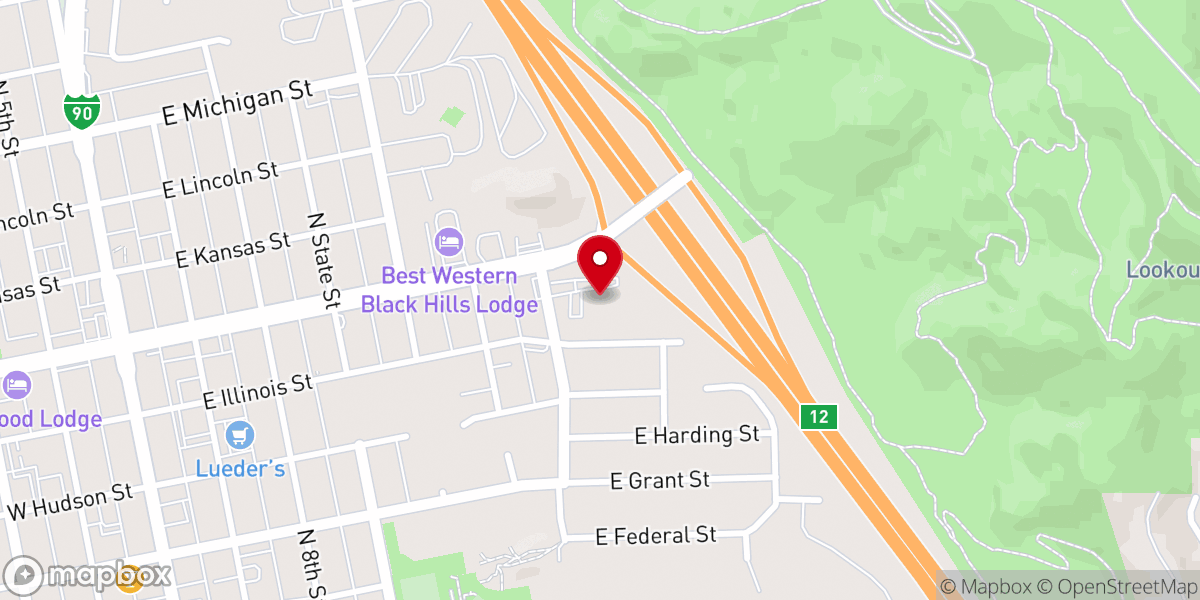 Map showing location of Connection Church Spearfish