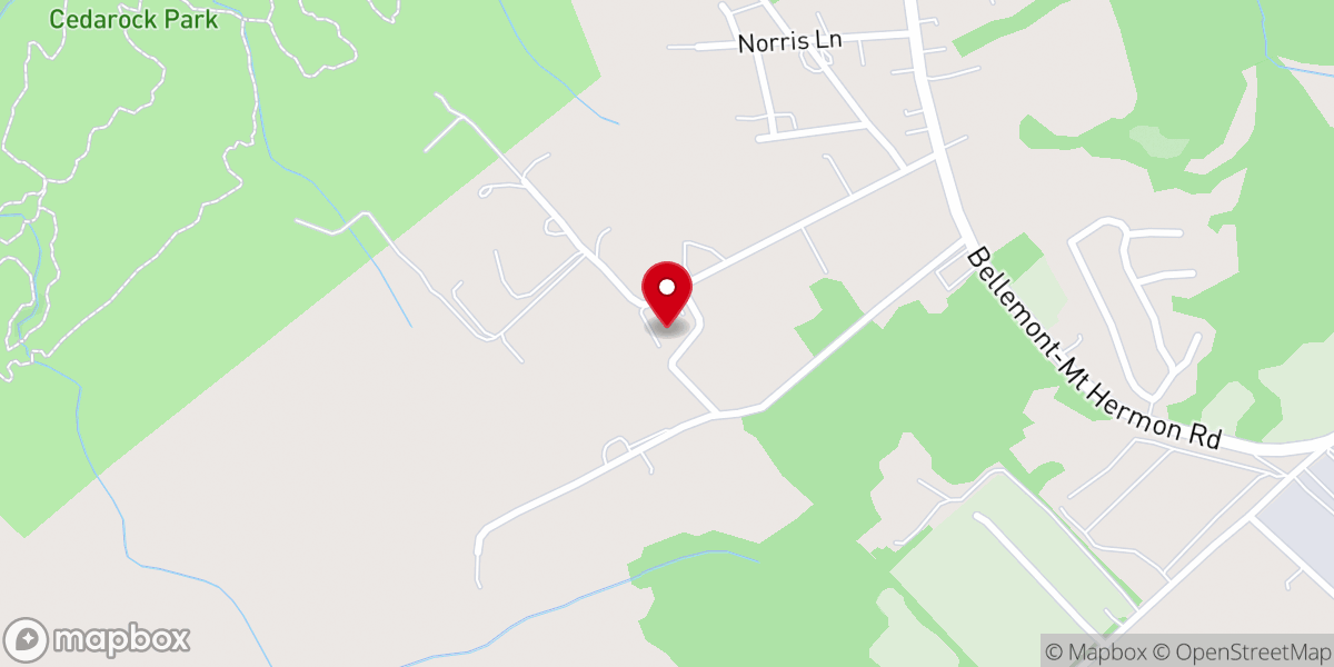 Map showing location of Antioch Baptist Church