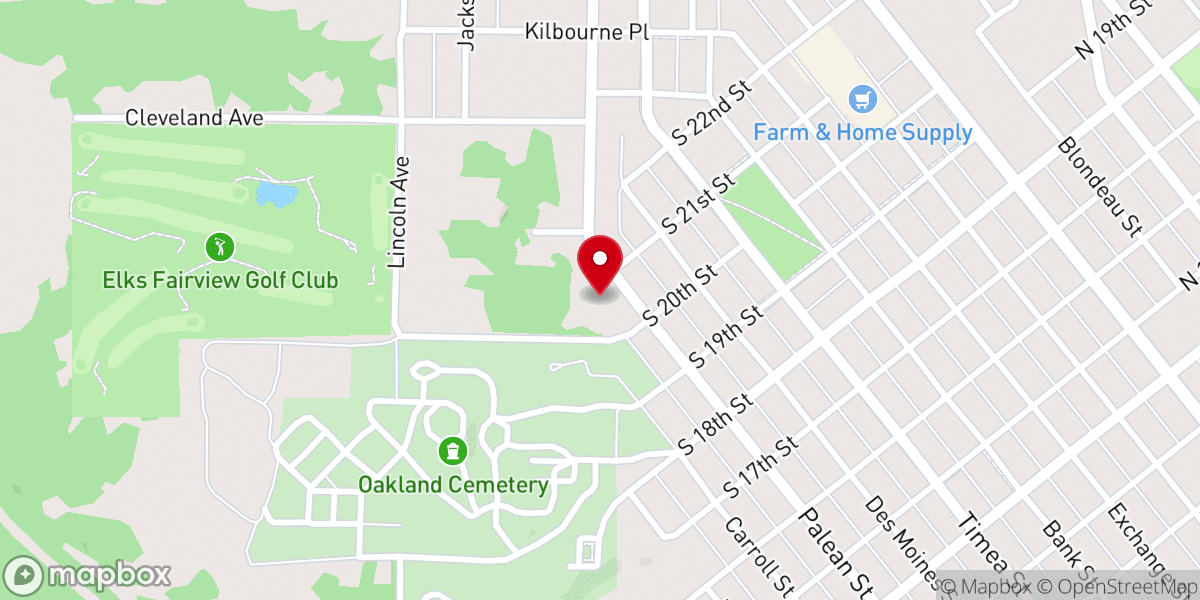 Map showing location of Calvary Foursquare Church