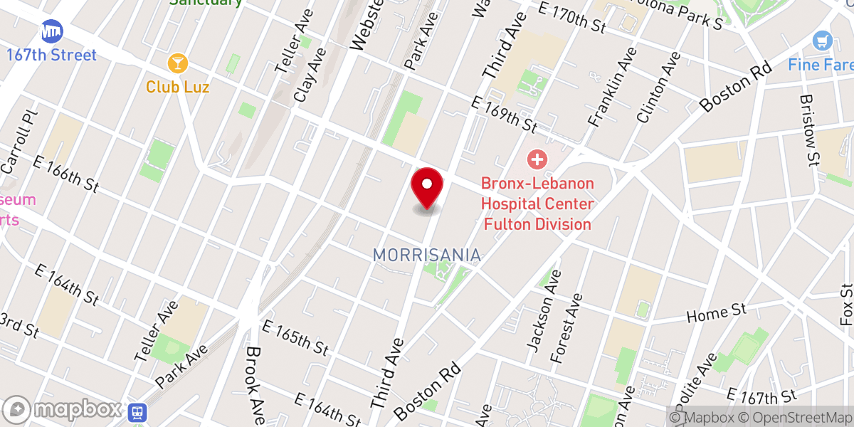 Map showing location of True Divinity Church of Christ, Inc.