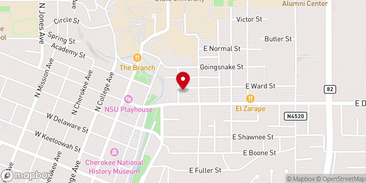 Map showing location of Love Light Christian Center