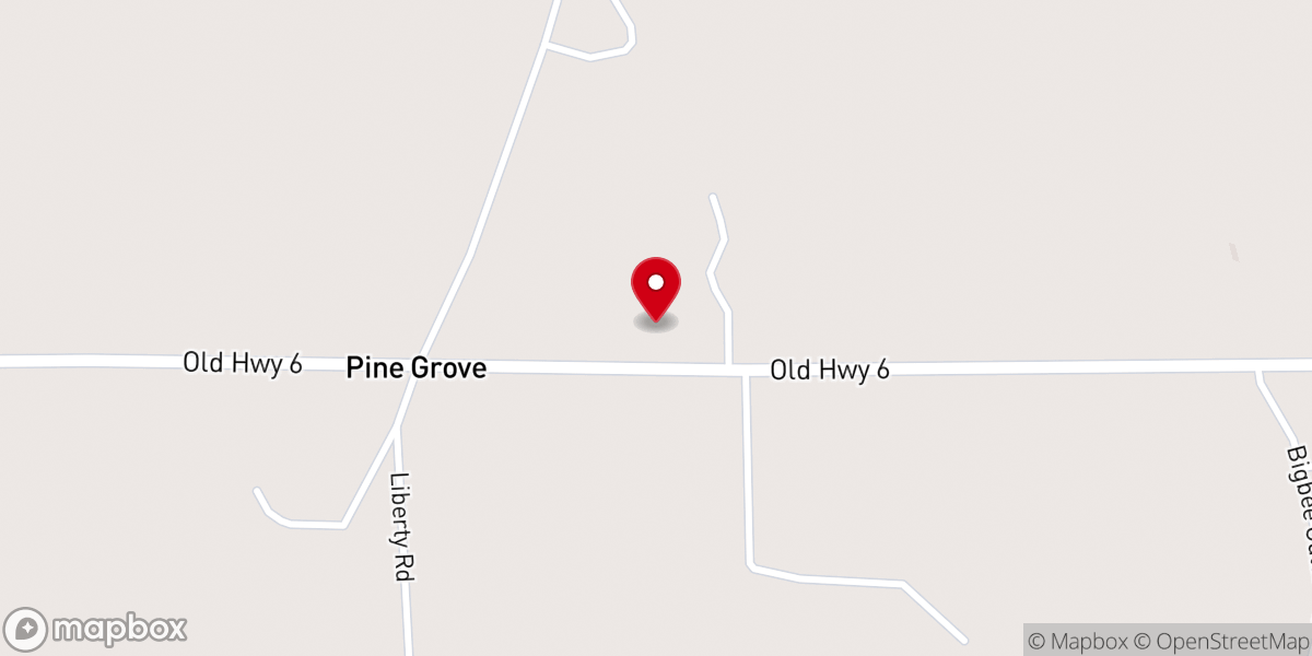 Map showing location of Pine Grove Community Church