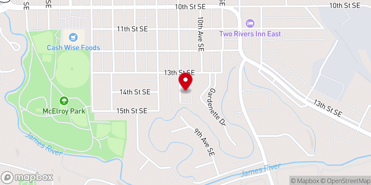 Map showing location of Embark Free Will Baptist Church