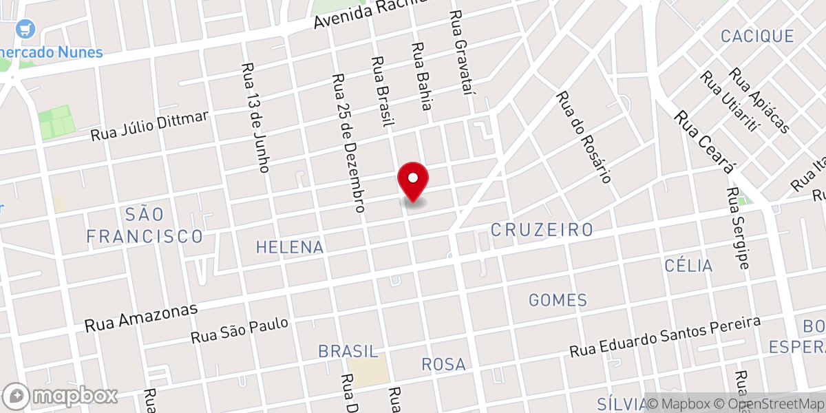 Map showing location of Congregação Evangélica Luterana Santo Estêvão - IELB