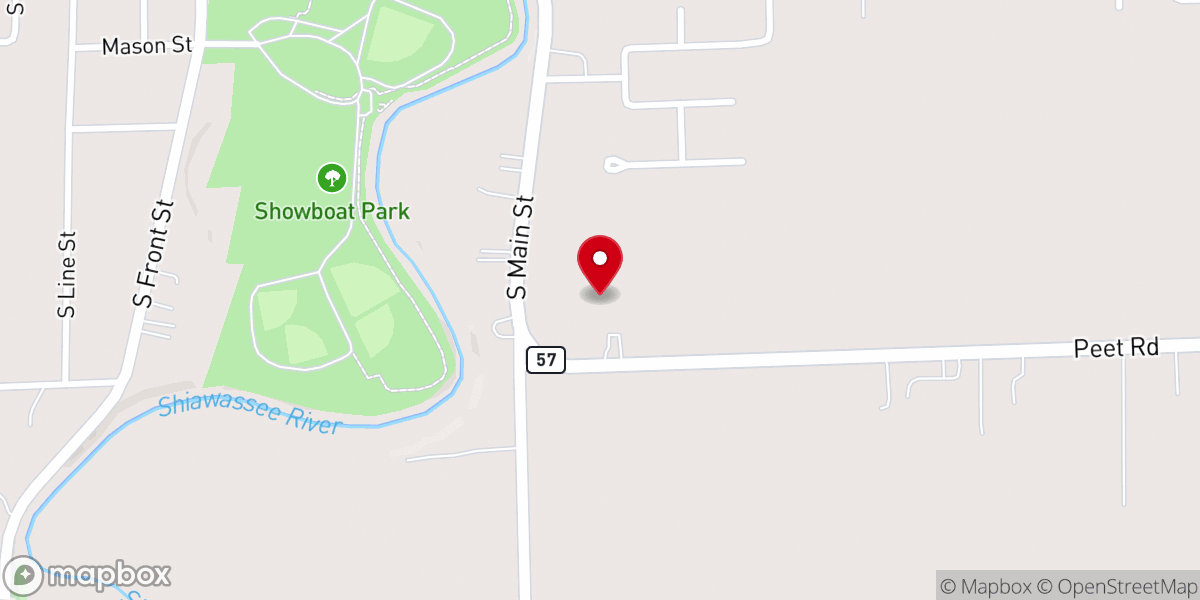 Map showing location of Chesaning Bible Baptist Church
