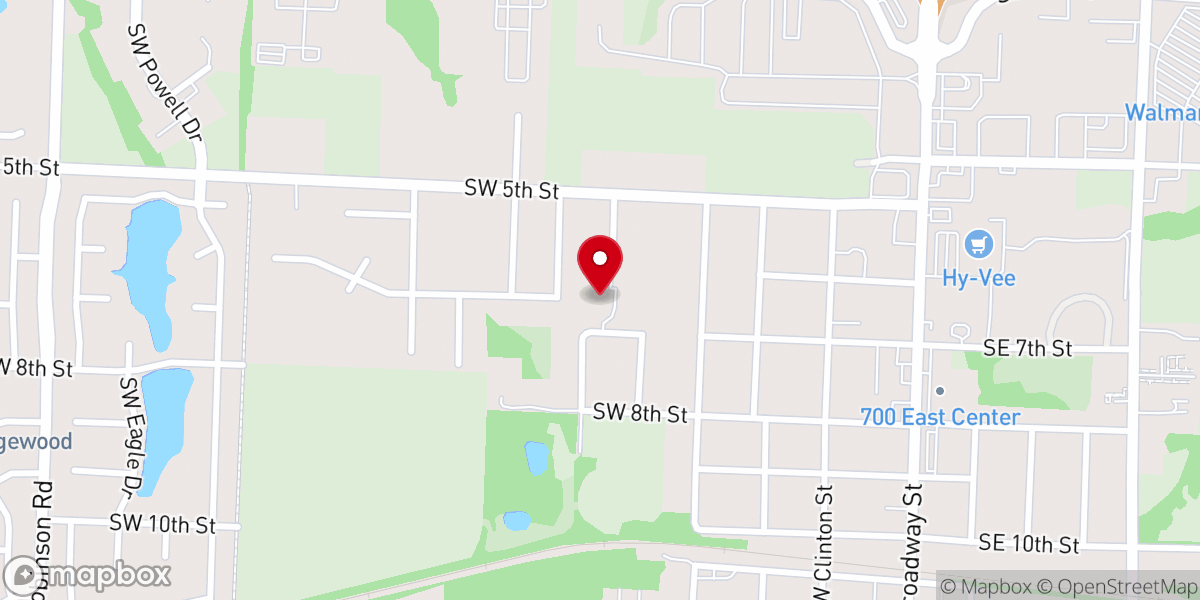 Map showing location of Grace Baptist Church