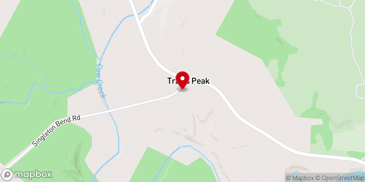 Map showing location of Travis Peak Church of Christ
