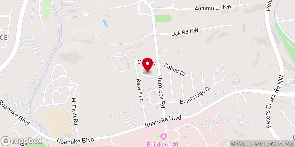 Map showing location of Calvary United Methodist Church