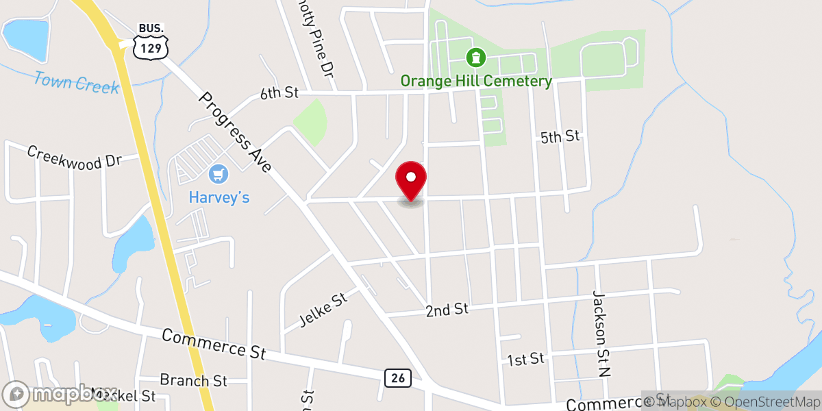 Map showing location of Christian Hope Missionary Baptist Church