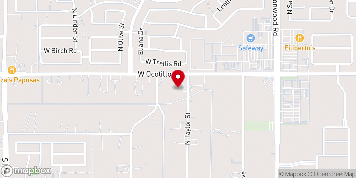 Map showing location of Christ's Church Free Will Baptist
