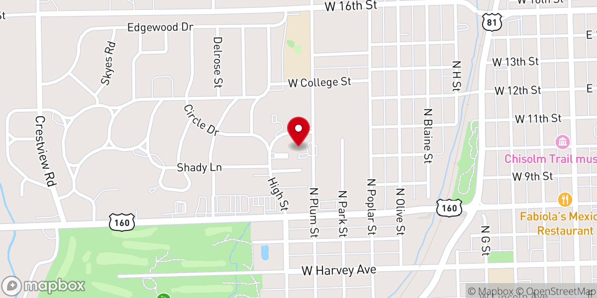 Map showing location of Homestead Assisted Living of Wellington