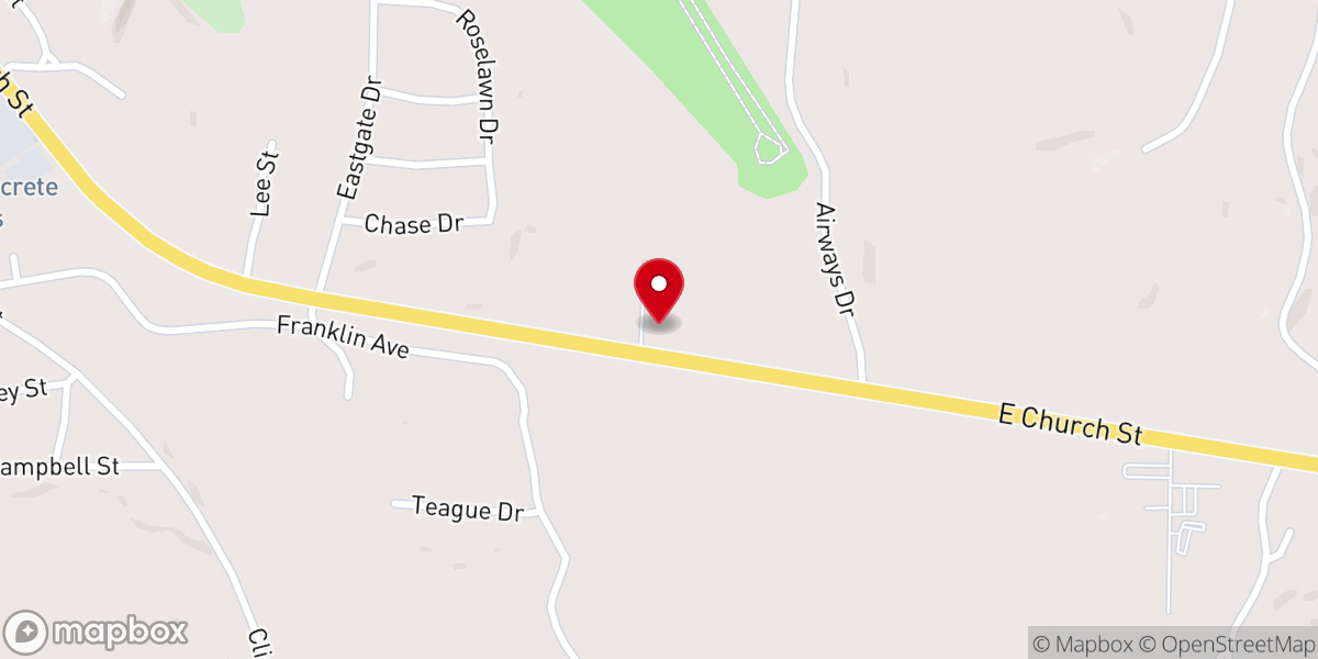 Map showing location of Beech River Baptist Association