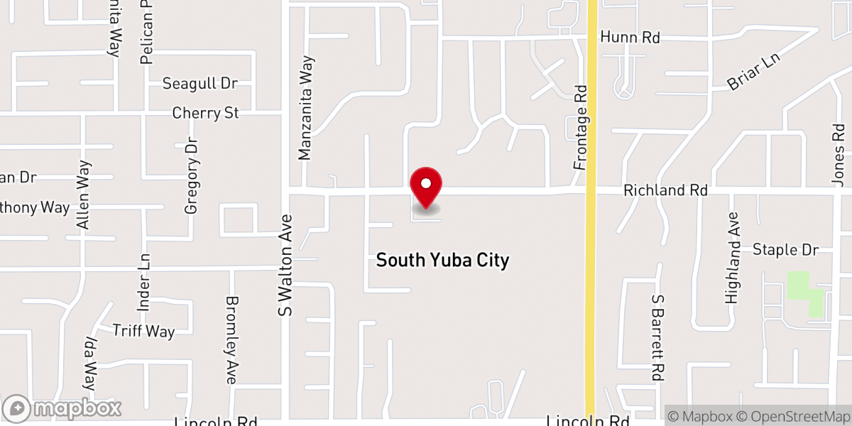 Map showing location of Yuba City Community Adventist Church