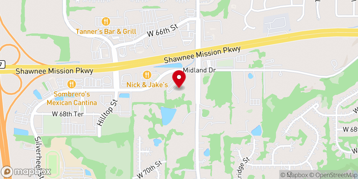 Map showing location of Harvest Ridge Covenant Church