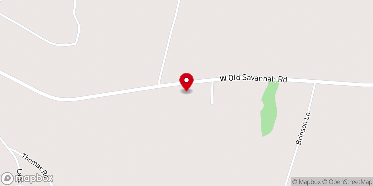 Map showing location of Ogeechee Freewill Baptist Church