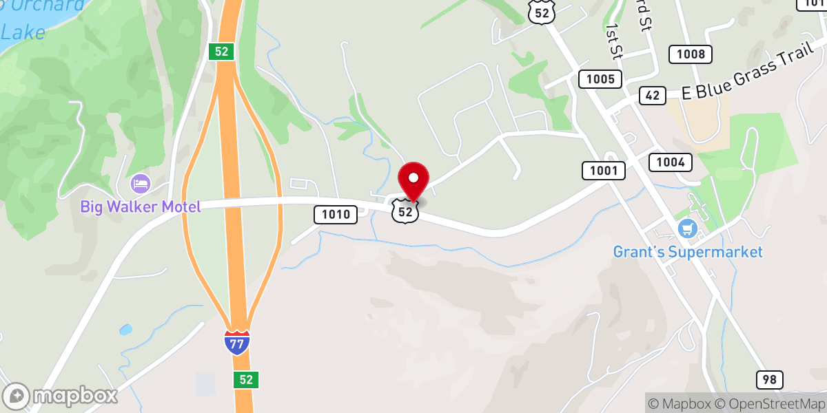 Map showing location of Bland Ministry Center