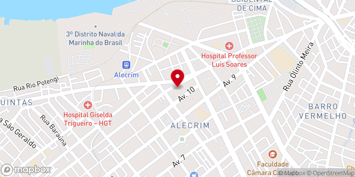 Map showing location of Assembleia de Deus no Rio Grande do Norte - Templo Central