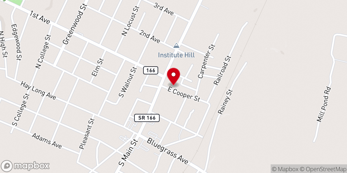 Map showing location of West Point Missionary Baptist